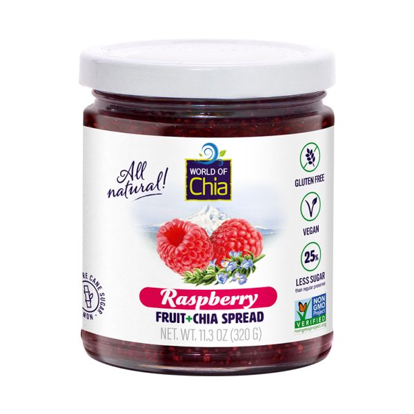 Standard chia raspberry fruit spread