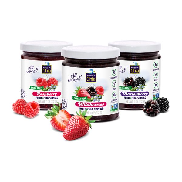 Extra Chia Fruit Spread 3 flavors pack