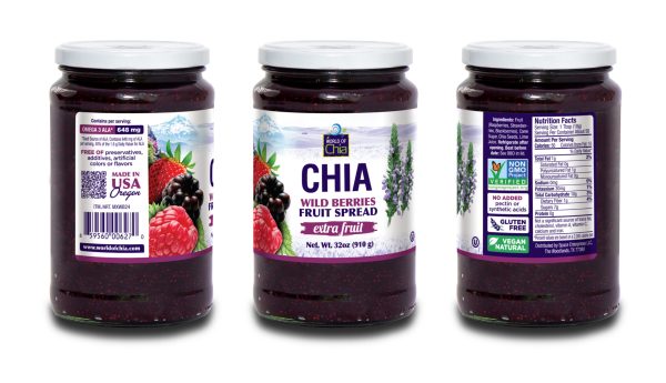 Extra Fruit Wildberry Chia Fruit Spread 32 Oz