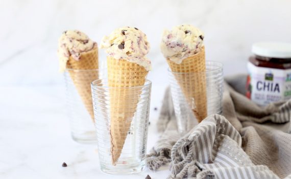 Wildberry & Chocolate Chip No-churn Ice Cream recipe